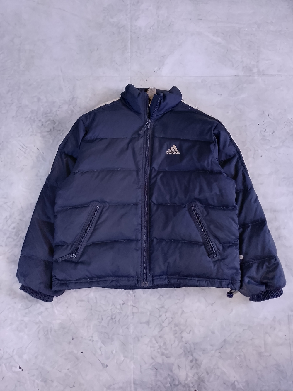 Vintage Adidas Navy Blue Puffer Jacket